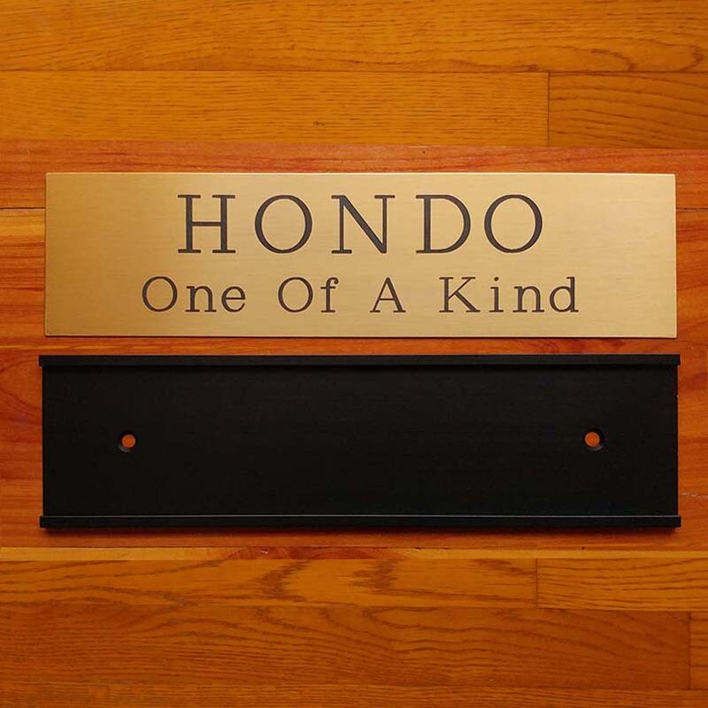 SOLID BRASS SIGN 6" X 2" CUSTOM ENGRAVED