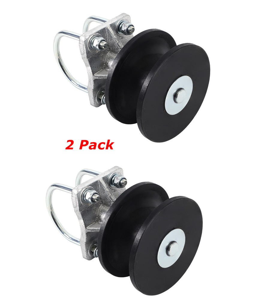 (2 Pack) 4" Round Post x 2 1/2" Round Gate Frame Premium Nylon Cantilever Roller