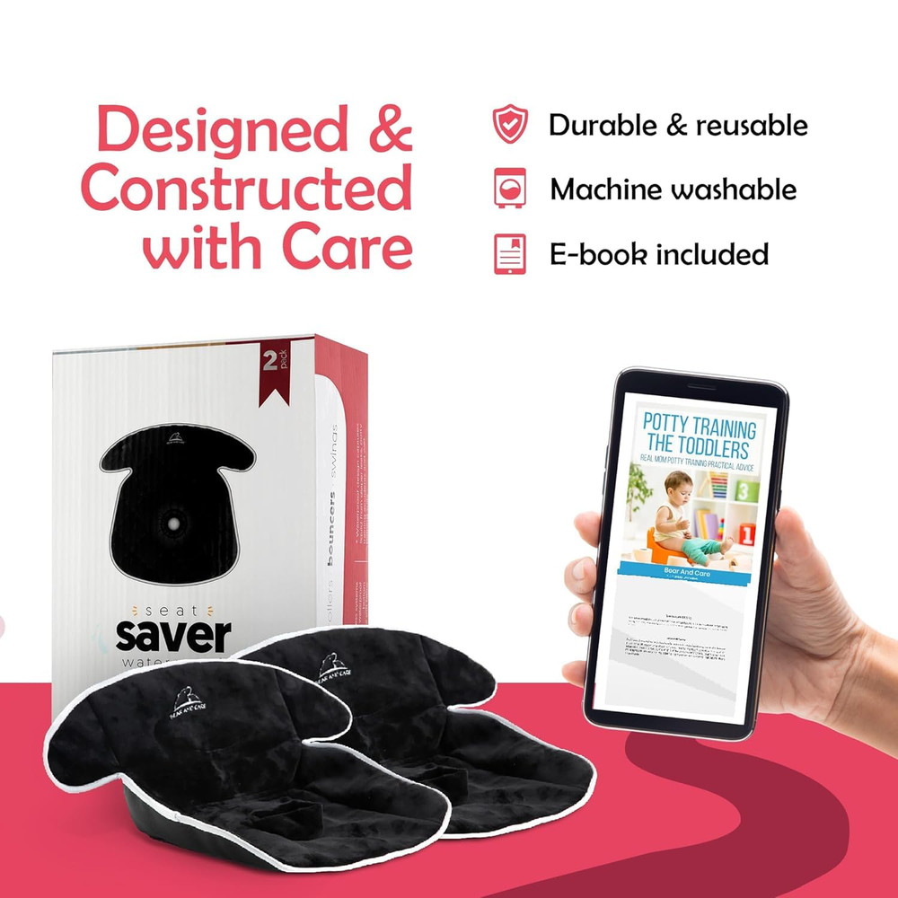 Piddle Pads - Strollers, Bouncers & Car Seat Pad, Waterproof & Machine-Washable