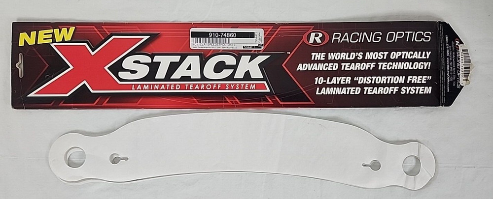 Racing Optics X Stack Laminated Visor Tearoff System, NWT open, 10202C, 10 pack