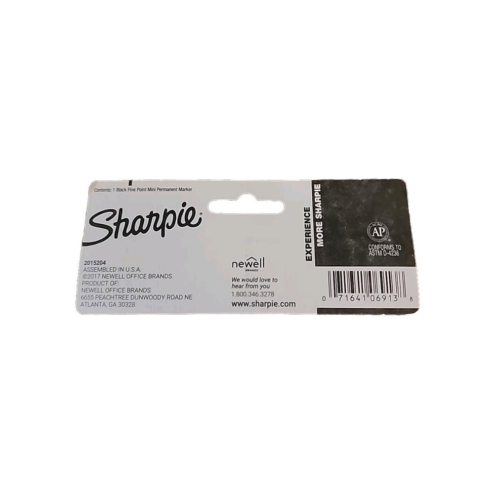Sharpie 1874245 Mini Permanent Marker Fine Point Black 1 Count