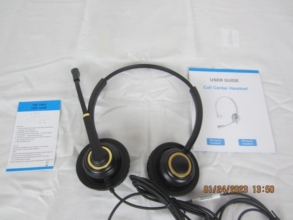 Wired Usb Call Center Headset With Microphone