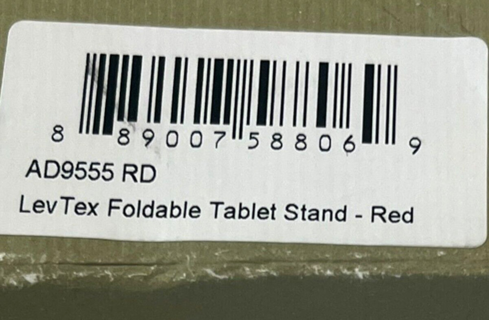LEVENGER Lex Tex Foldable Tablet Stand - Red - NEW