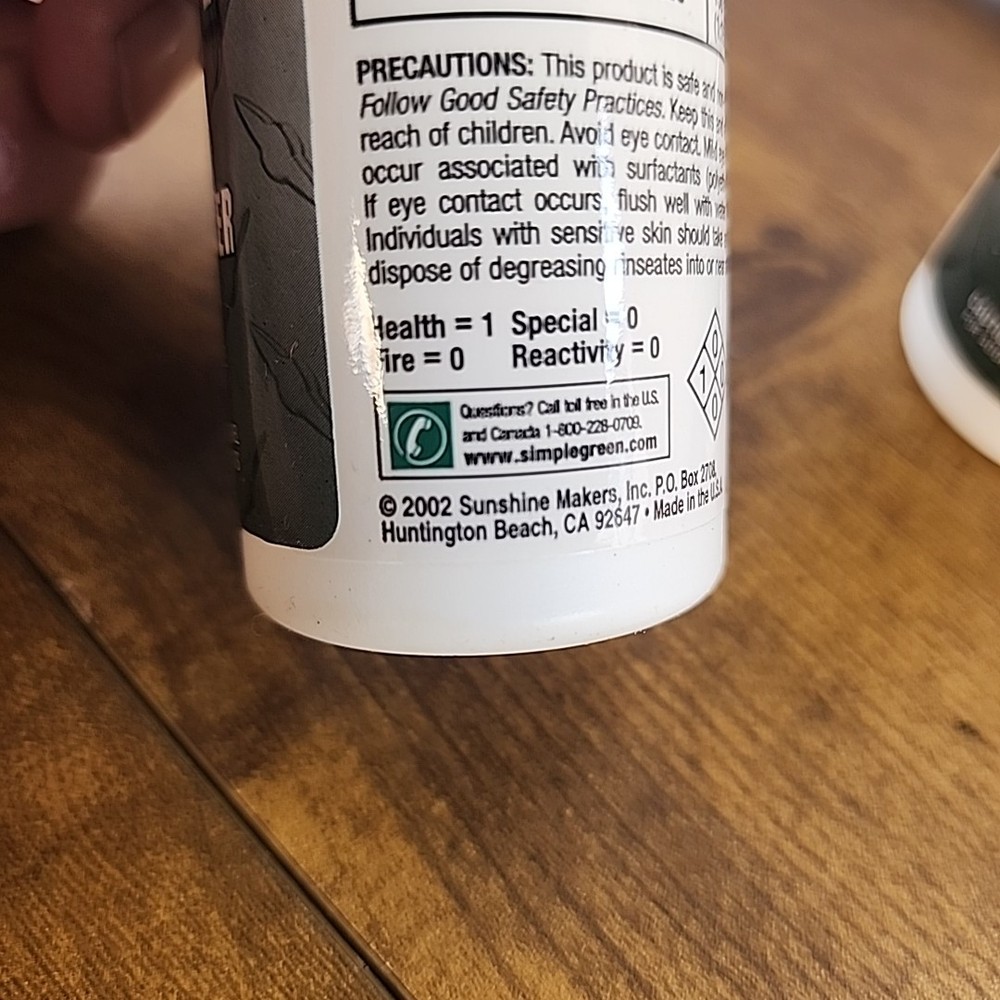 Simple Green Crystal Industrial Cleaner and Degrease Lot Of 2 From 2002 4oz NOS