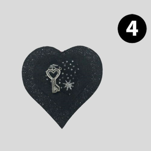 Black Heart Felt Car Air Freshener, Reusable Aromatherapy Diffuser