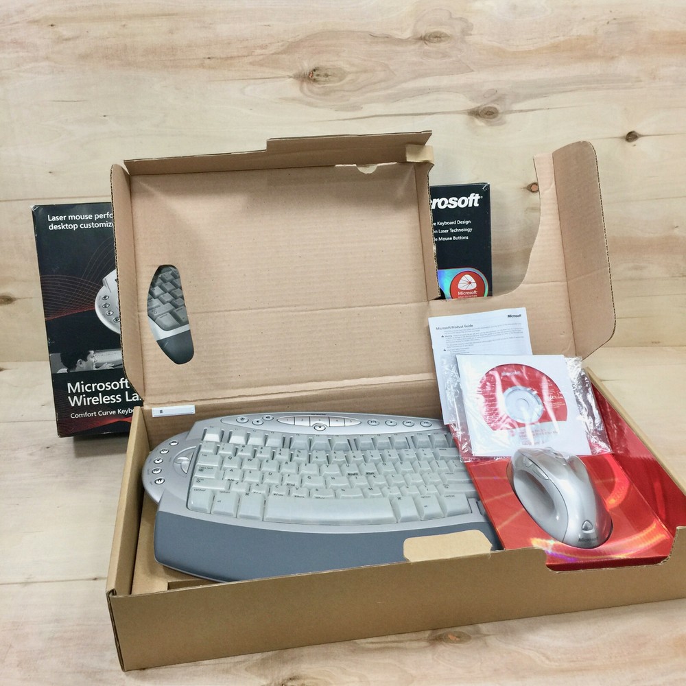Microsoft Wireless Laser Desktop Ergonomic Curve Keyboard & Mouse 6000, Mac