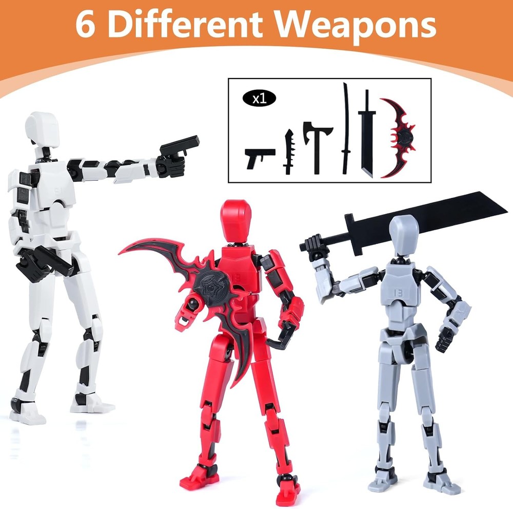 Action Figure Set, Model 13 Multi-Jointed Movable,Gift Box Red