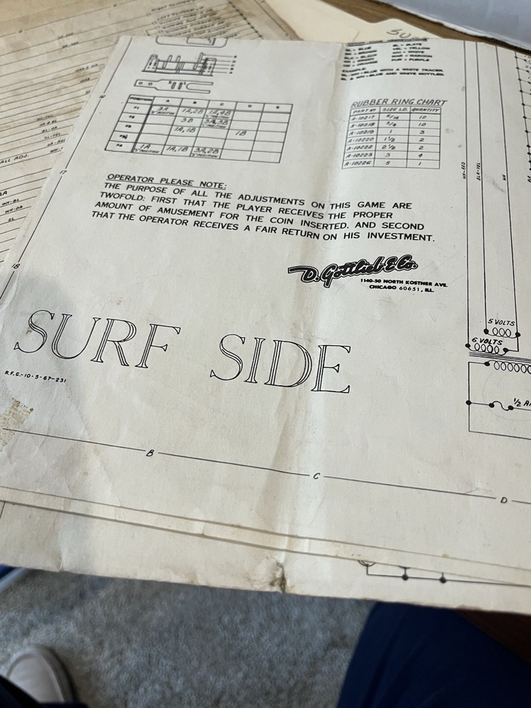 Surf Side Pinball Schematic