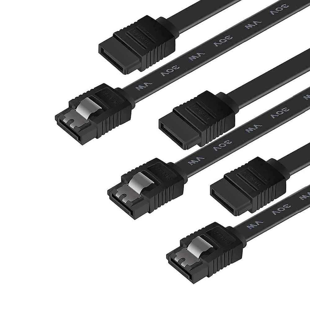 SATA III Cable Bundle, 6Gbps Speed, 18 Inch with Secure Connection Feature