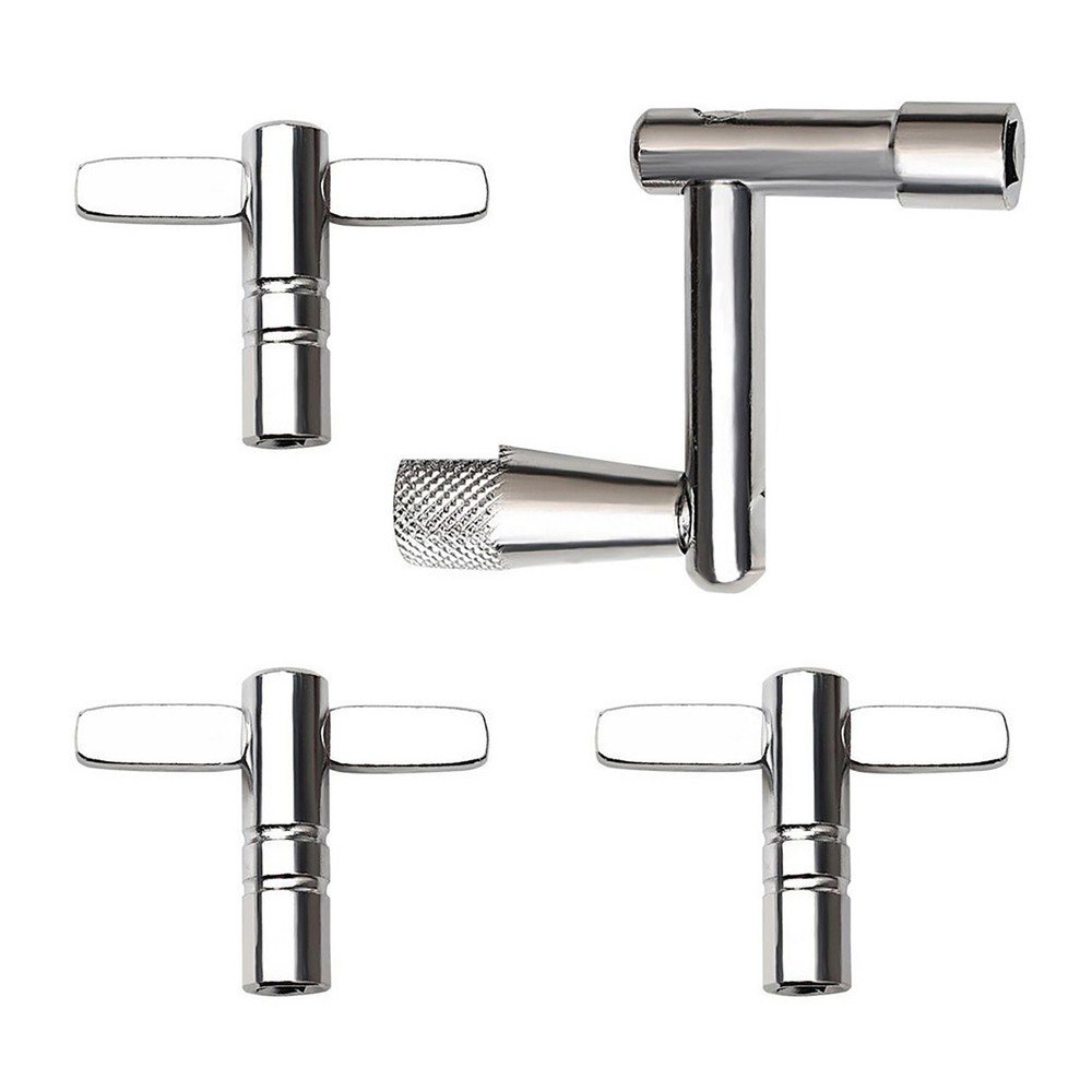 4 Piece Drum Key Set with Continuous Motion Speed Key for Universal Tuning