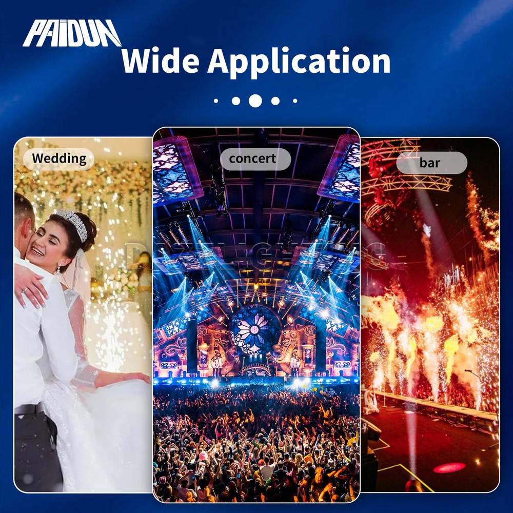 PAIDUN 2Pack 850W Large Cold Spark Machine Firework Effect DMX512 Remote Control