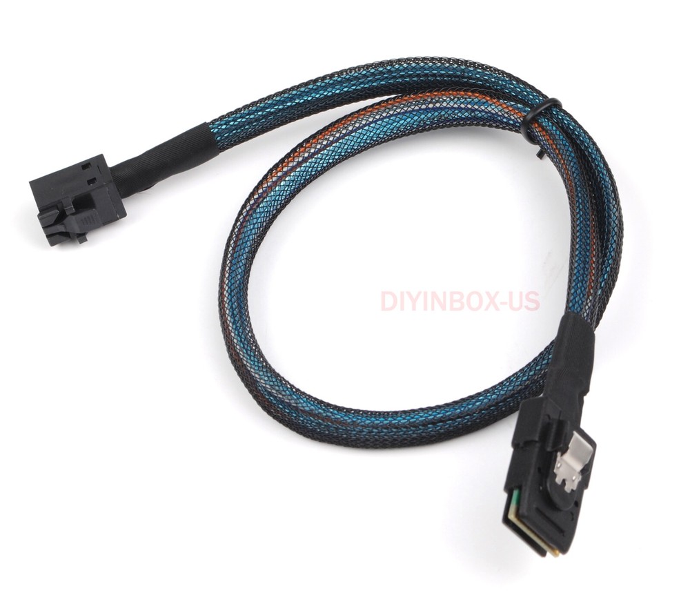 2-pcs Internal Mini SAS SFF-8087 to Mini SAS HD SFF-8643 Raid Data Cable 50cm