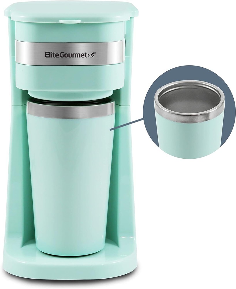 Elite Gourmet Personal Single-Serve Compact Coffee Maker Brewer