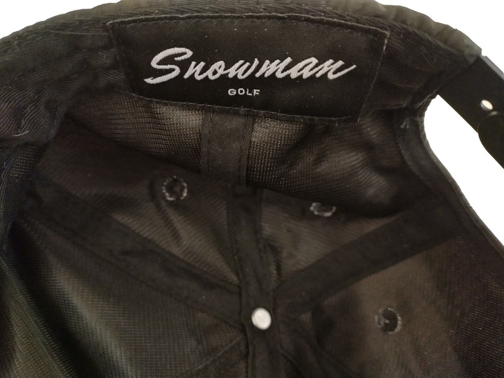 Snowman Golf Hat Cap Black
