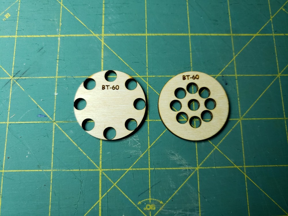 BT-60 Baffle set For Estes model rocket kits laser cut ply eliminates wadding