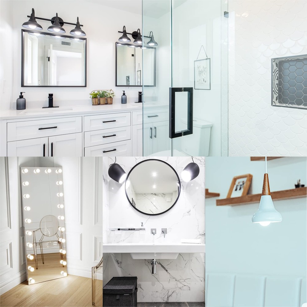 4-Pack Daylight Bathroom Light Bulbs, 60 watt Equivalent, E26 Medium Base, G25