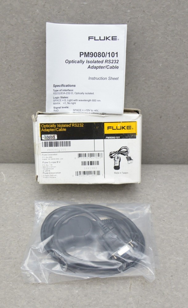 Fluke Optically Isolated RS232 Interface Adapter Cable PM9080/101