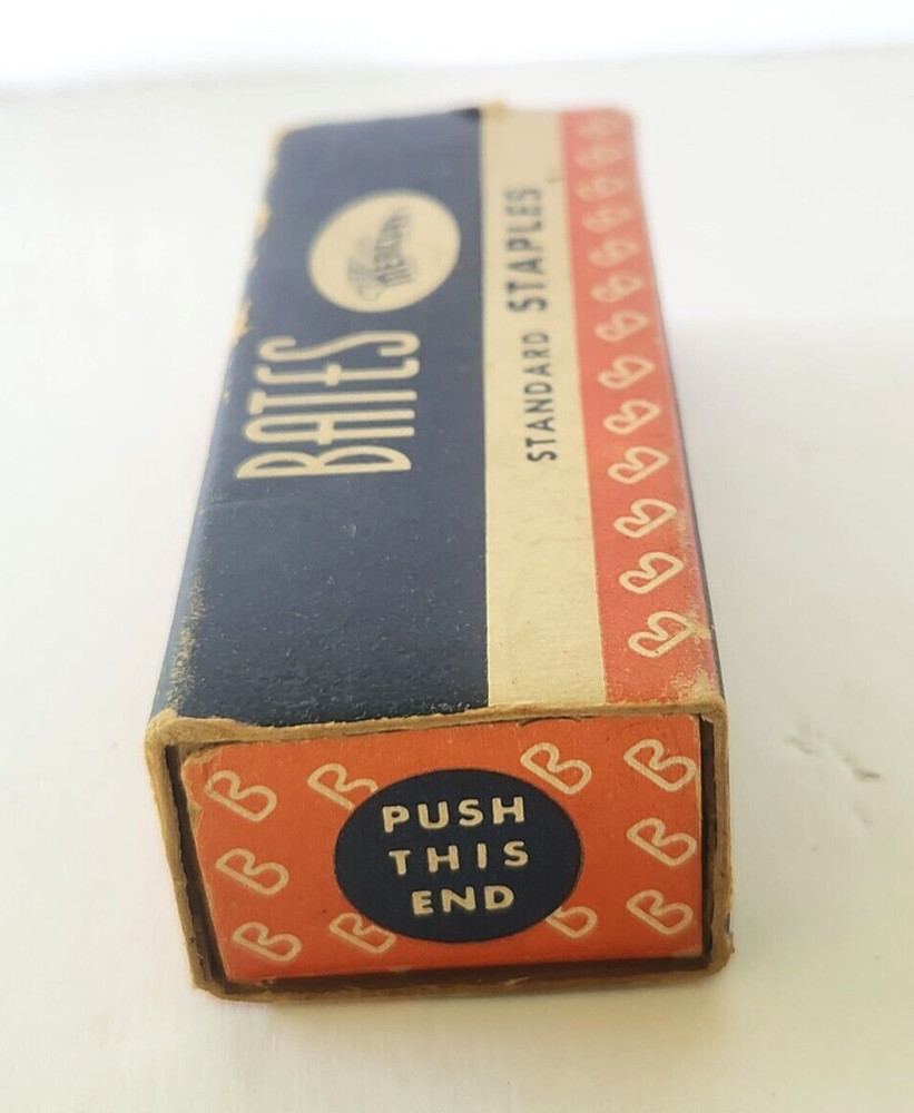 Vintage BATES Stapler Office BOX ONLY