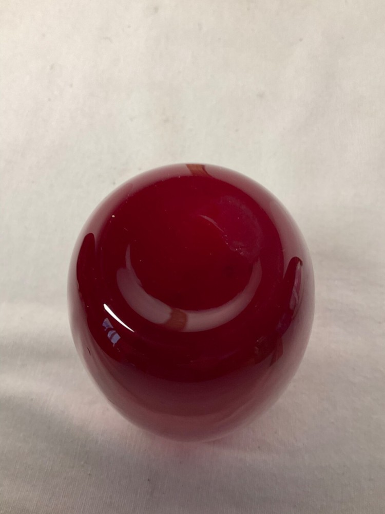 Hand blown Red glass creamer 5”