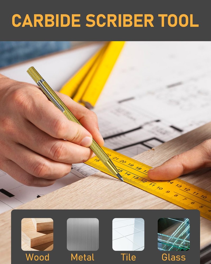 34 Pack Carpenter Pencil Set with Sharpener Mechanical Carpenter Pencils with...