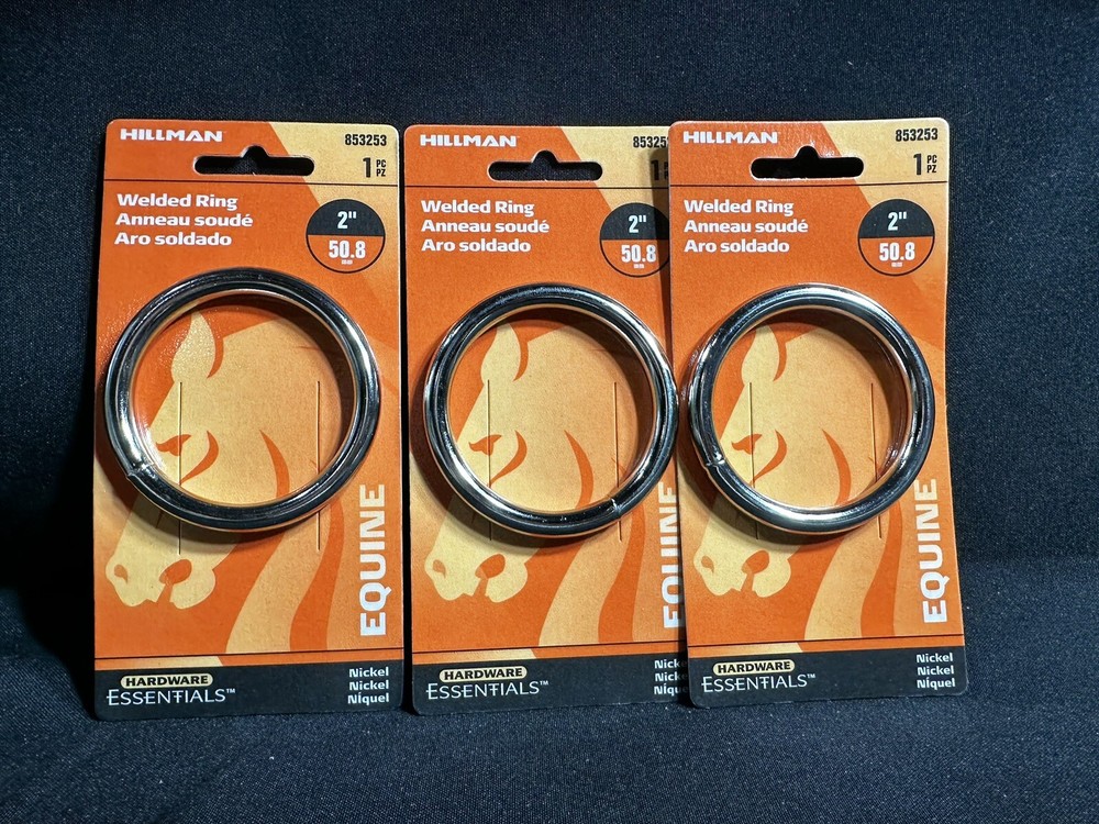 Hillman Hardware Essentials Welded Ring 2" - 3 Pack