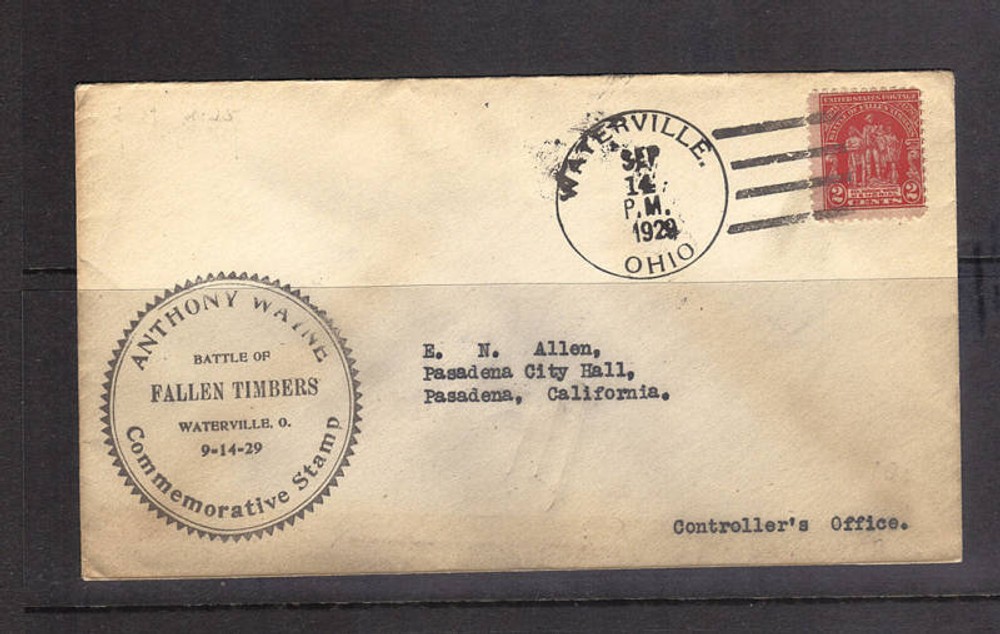 #680, Cachet with Waterville, OH cancel