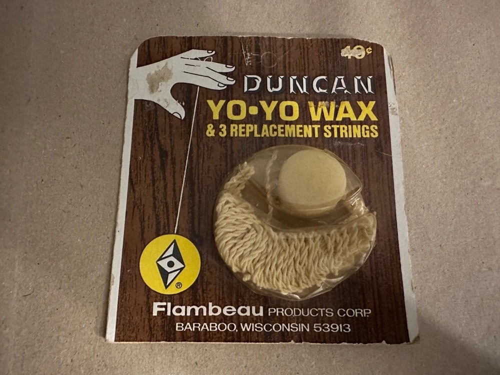 Vintage Duncan Yo Yo Wax/ Replacement Strings #3063 Sealed Unpunched
