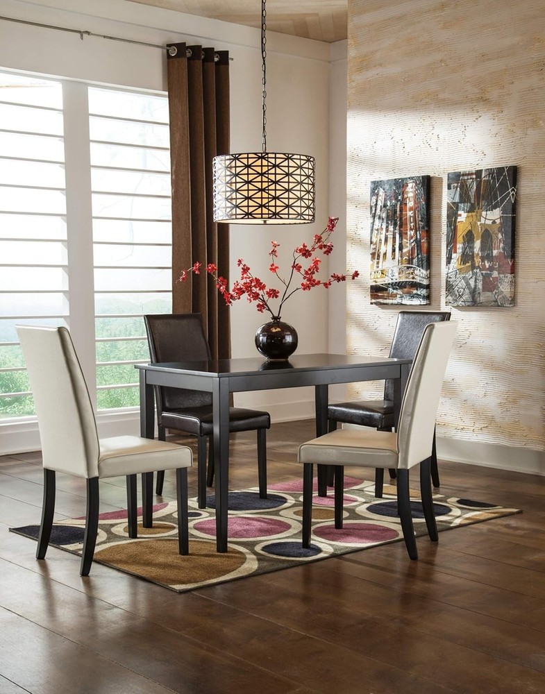 Indoor Rectangular Dining Table with Assembly Tools Included, No Tools Needed