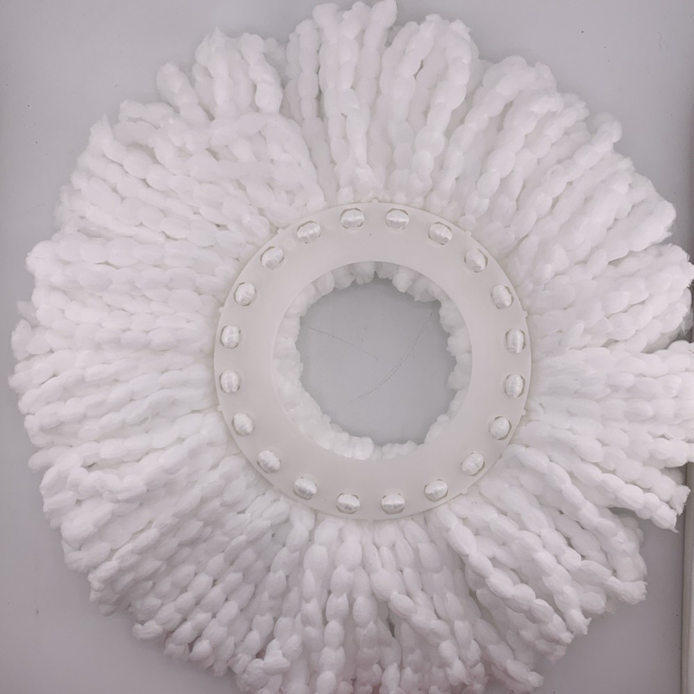 4 Replacement White Mop Head Refills For 360 Magic Spin Long Microfiber NEW