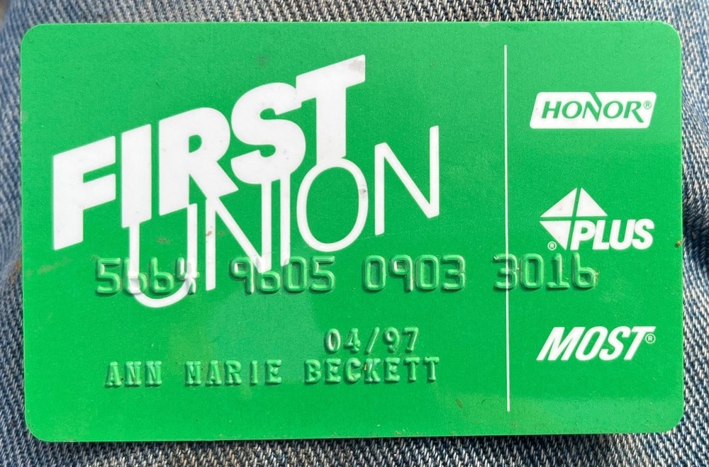 First Union card exp 04 1997 free delivery (regular mail) N281