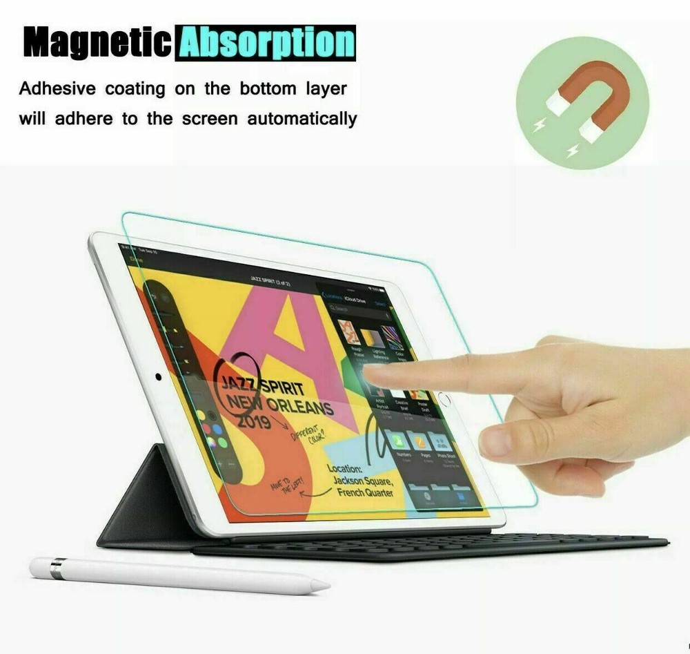 [2-Pack] Tempered GLASS Screen Protector for Apple iPad 9th/8th Generation 10.2"