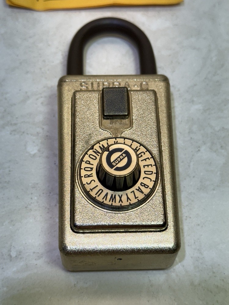 Supra C Heavy-Duty Vintage Key Storage Combination Lock Box - LOCKED - NO CODE