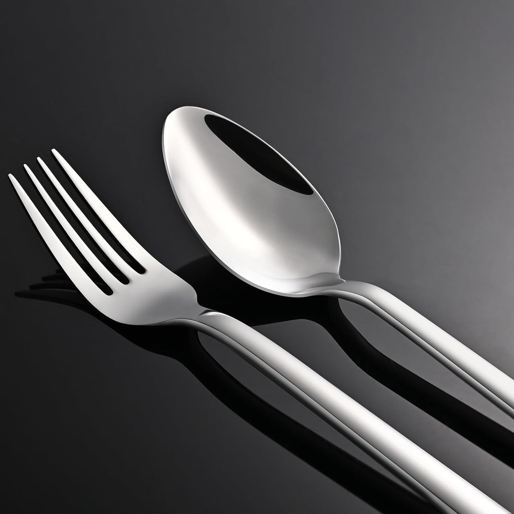 20-Piece Silverware Set for 4, Stainless Steel Flatware, Dishwasher Safe