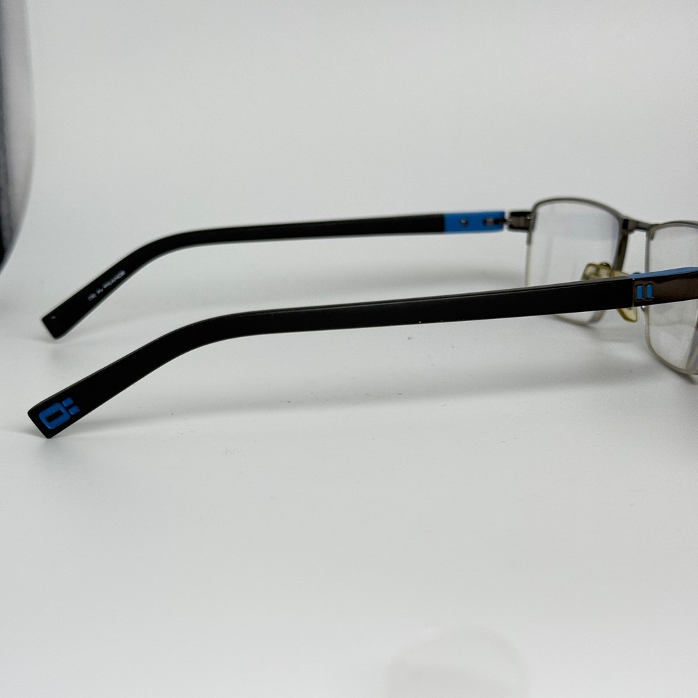 OGA 10005O GN02 Eyeglasses Frames Grey Blue Rectangular Half Rim 54-18-145 21990