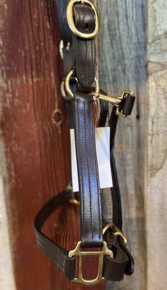 Camelot Triple Stitch Leather Pony Halter