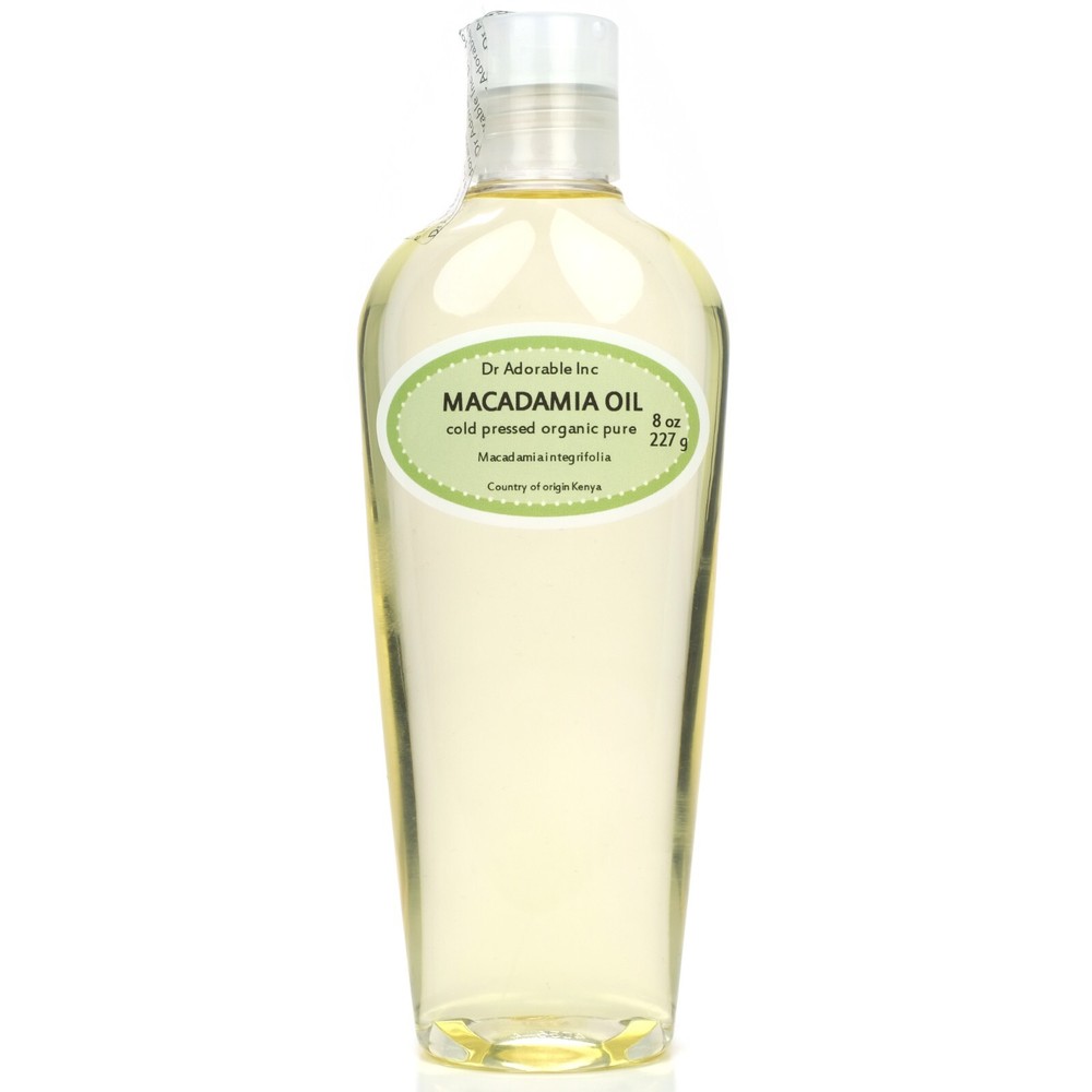 8 OZ MACADAMIA NUT OIL ORGANIC PURE COLD PRESSED