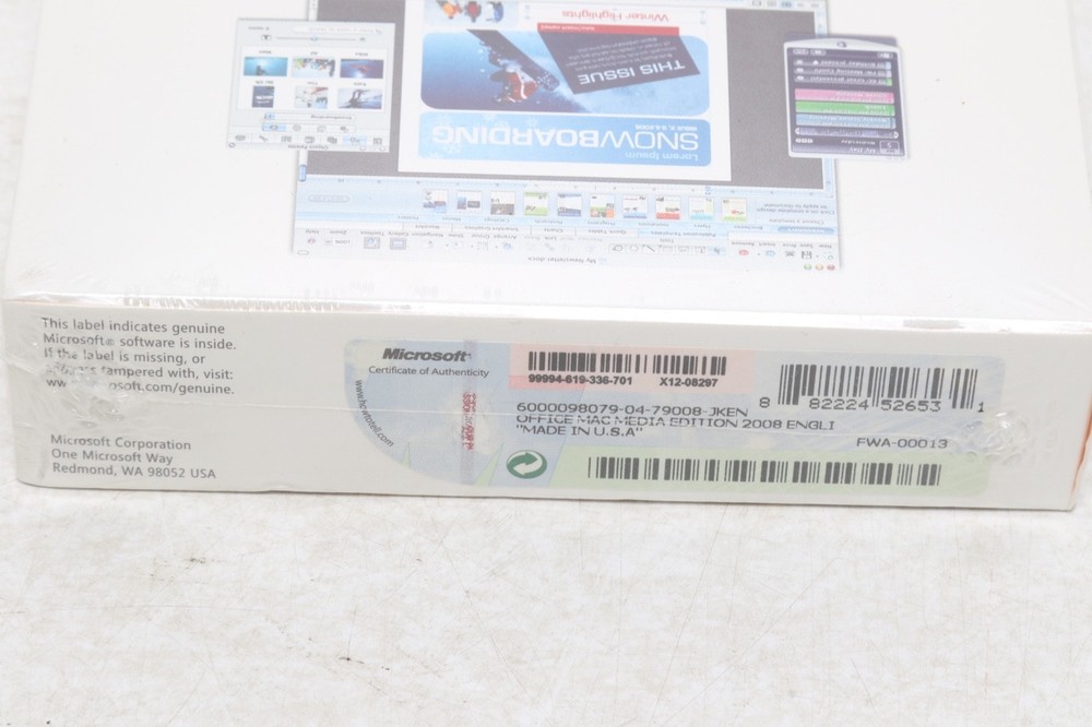 Microsoft Office Mac 2008 with expression media New Sealed