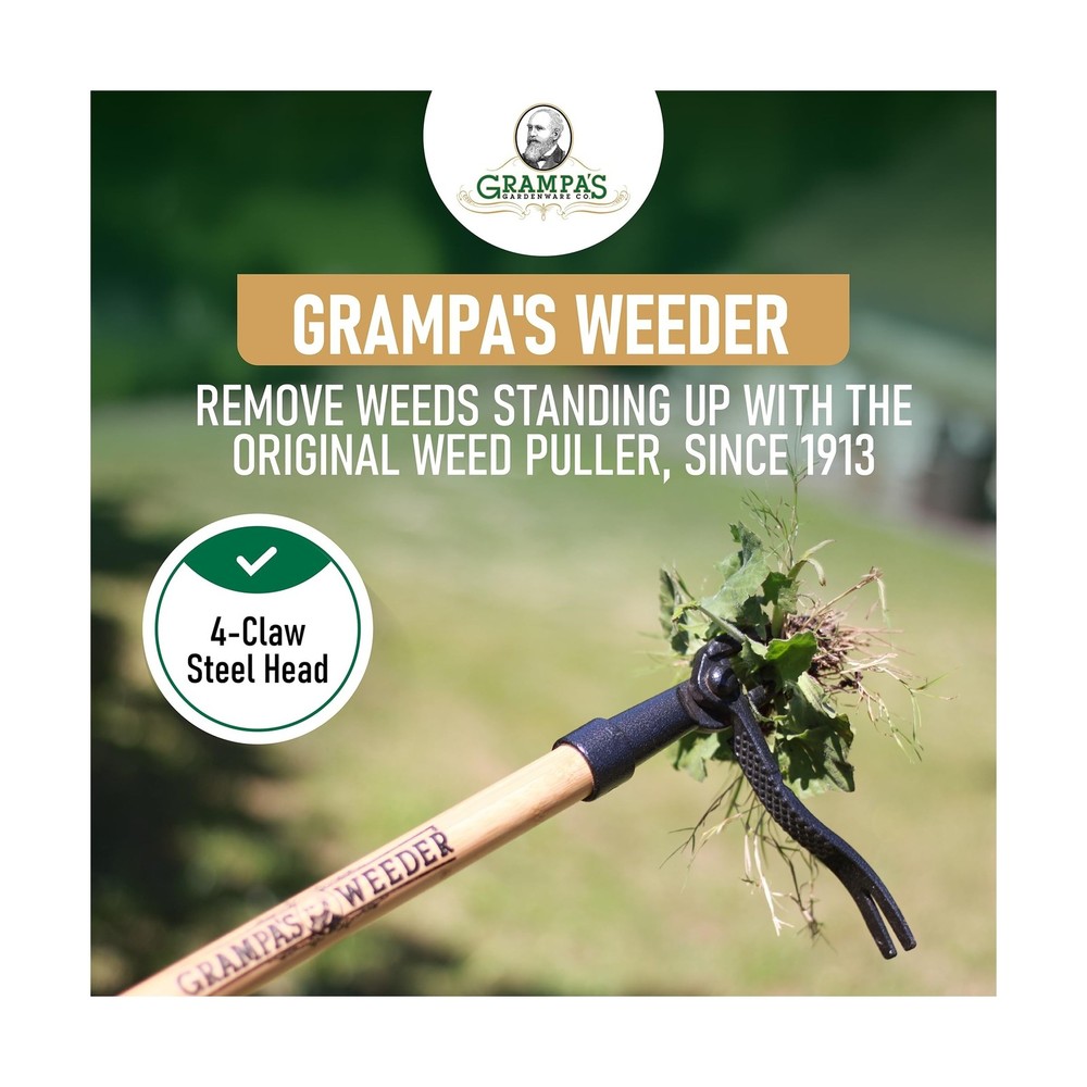 Grampa's Weeder - The Original Stand Up Weed Puller Tool with Long Handle - M...