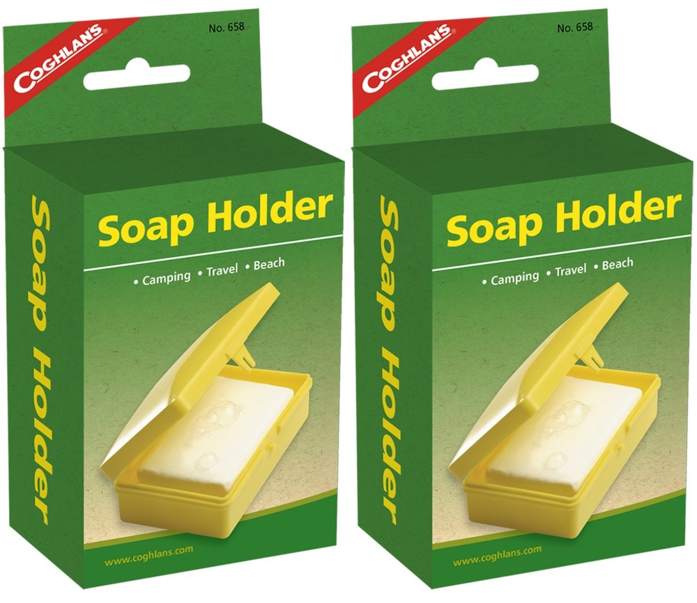 Coghlan's Plastic Soap Holder Storage Container - Yellow (2-Pack)