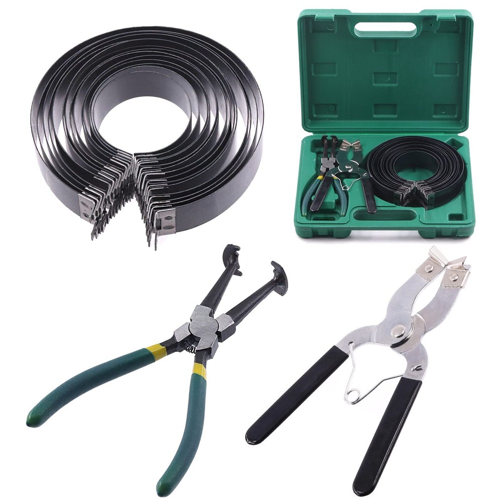 16 Pcs Automotive Engine Piston Ring Compressor Tool Set Contains Compressor