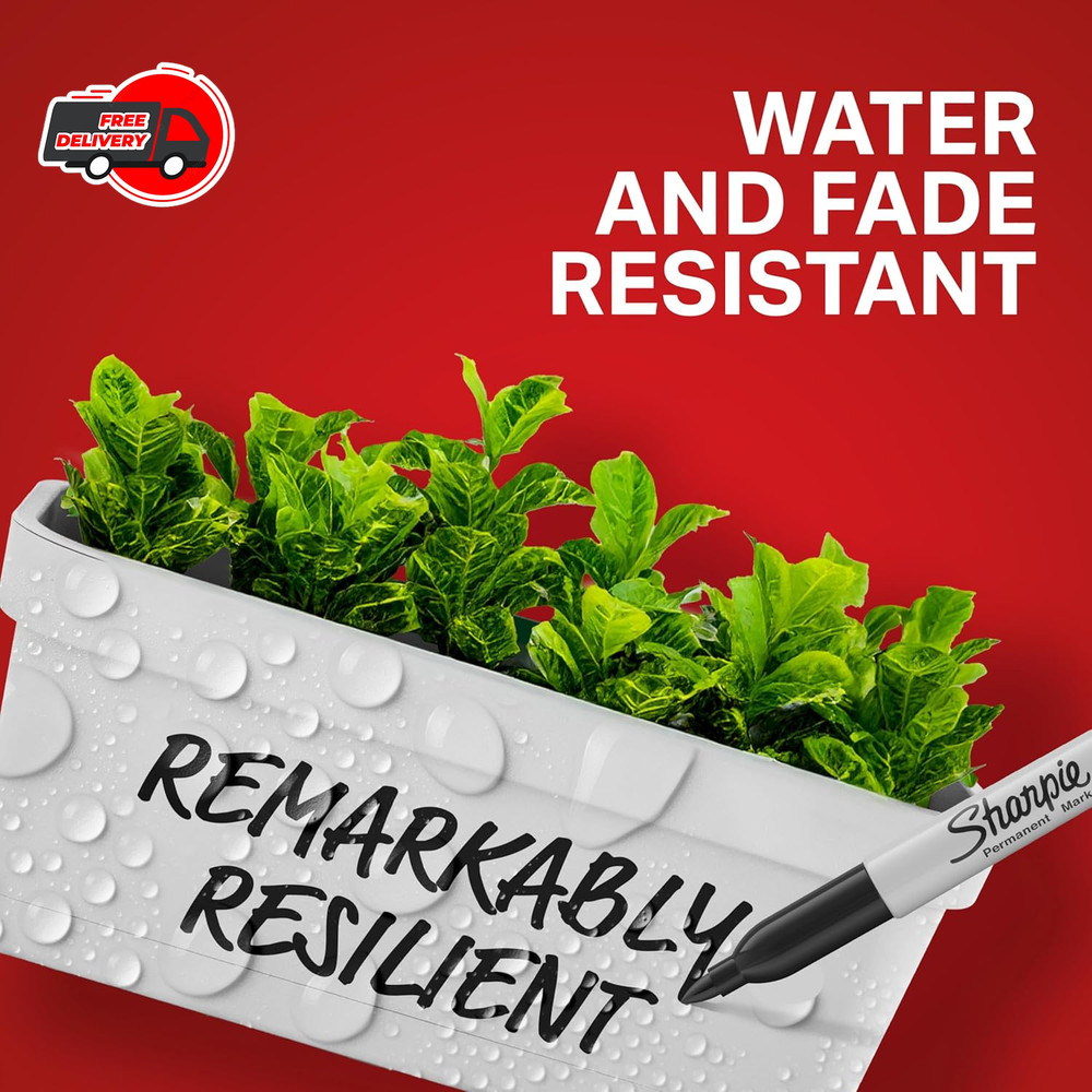 SHARPIE FINE POINT PERMANENT MARKER, BLACK, 12 COUNT