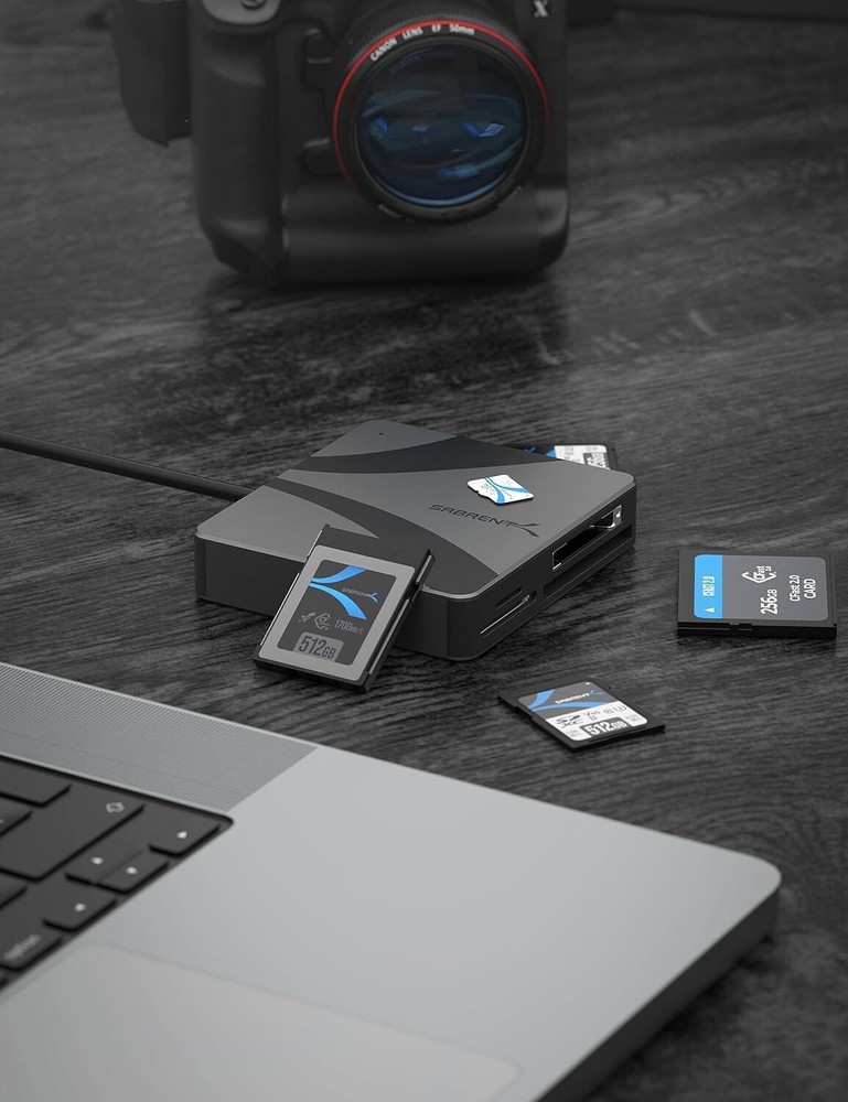 USB-C Multi-Card Reader for CFexpress Type B, CFast 2.0, and microSD/SD Cards