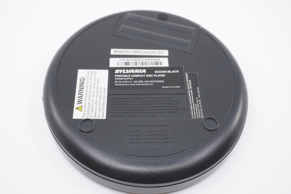 Sylvania Personal Compact Disc CD Player SCD300-Black Tested/Working