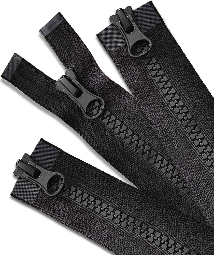 28" Jacket Zipper #5 – 3 Pc Black Plastic Separating Coat & Sweatshirt Zip