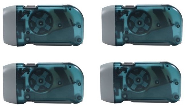 (4) Flashlight LED Built-in Squeeze Dynamo Recharging Survival Emergency Hiking