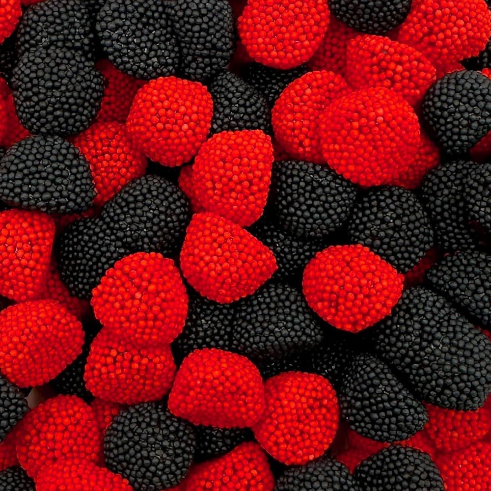 Red and Black Berries Gummy Candy, 1-Pound Bag