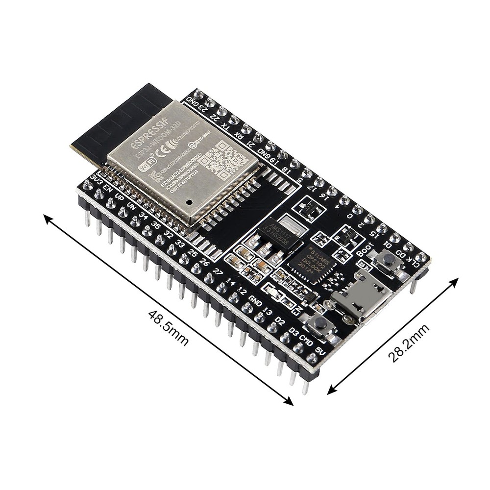 QCCAN 3Pcs ESP32-DevKitC core Board ESP32 Development Board ESP32-32D Wireles...
