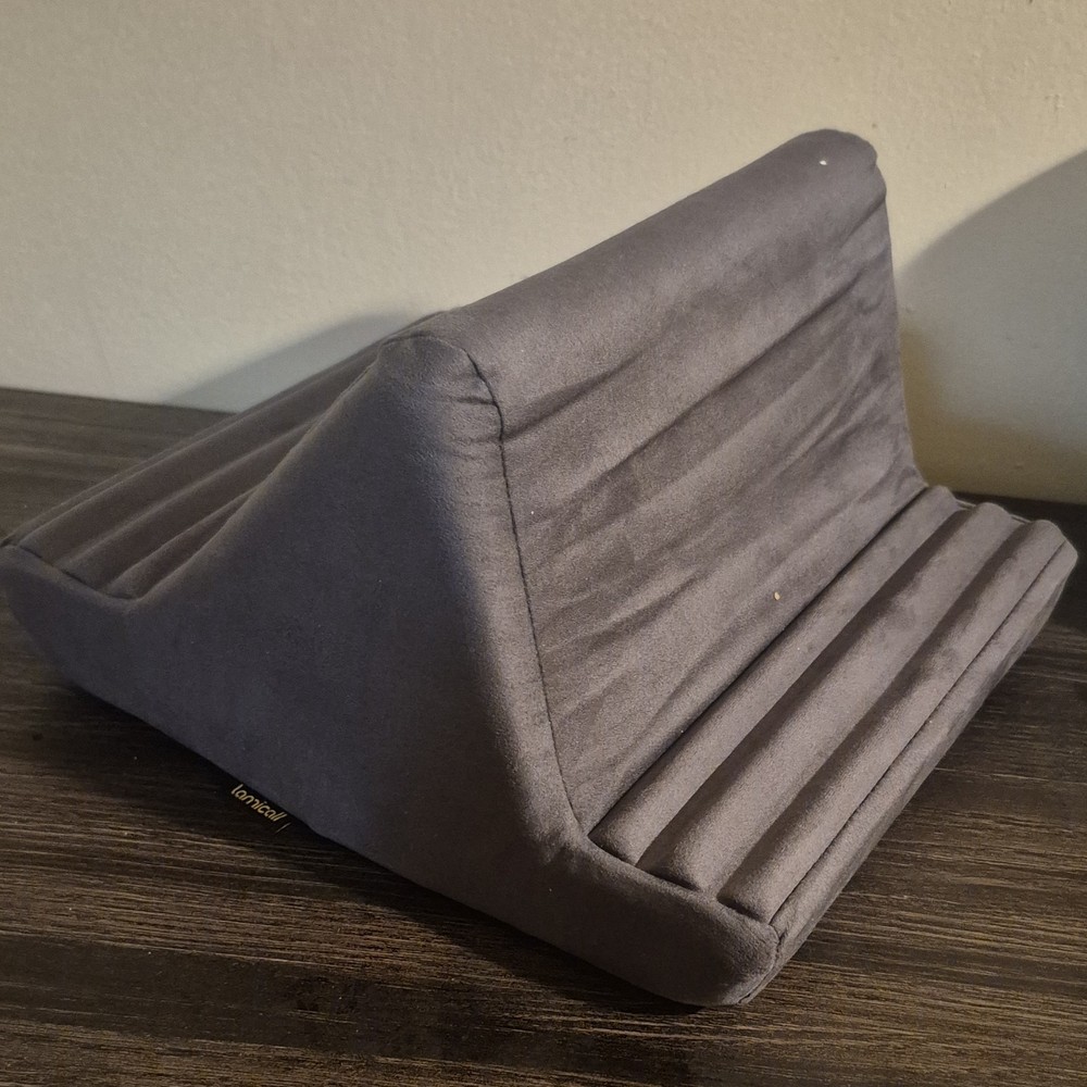 Lamicall Gray Fabric Pillow Stand for Tablets and eReaders