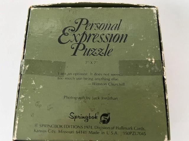 Springbok Mini Puzzle Personal Expression Puzzle Complete HTF 1971 pzl7045