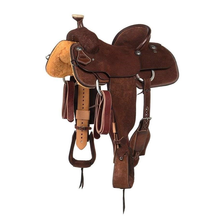Horse Saddle Wade Tree A Fork Work Western Leather Ranch Roping Trail Tack